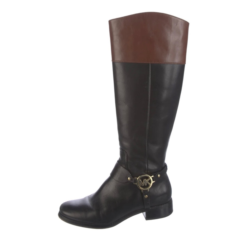 MK Two-Toned Leather Riding Boot